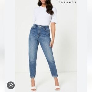 💥HOST PICK💥Topshop‎ mom jeans 100% cotton denim,cropped length,high ris